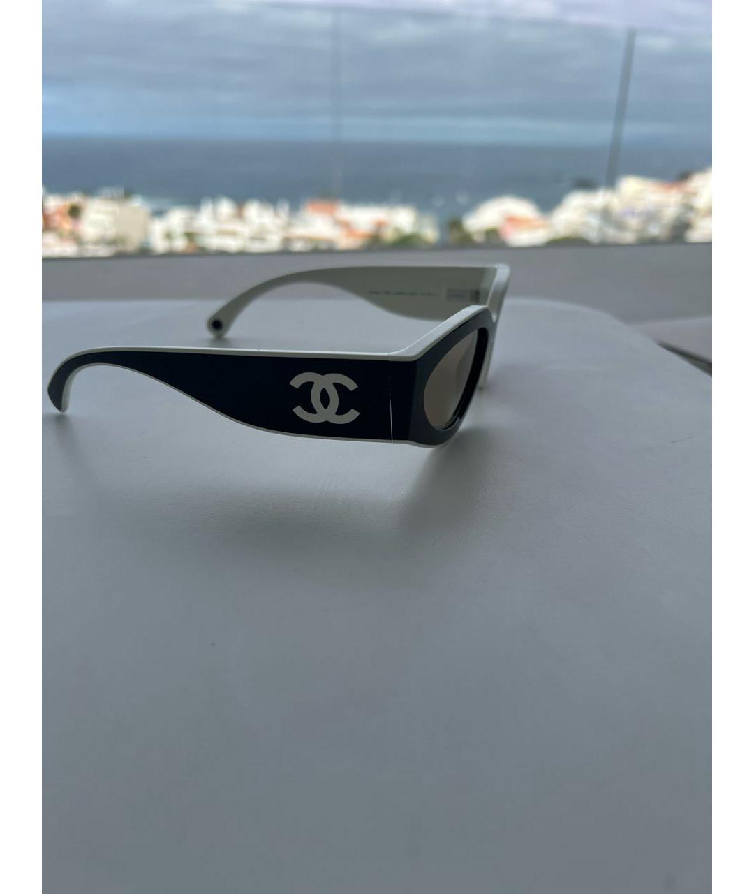 CHANEL Черные пластиковые солнцезащитные очки, фото 3