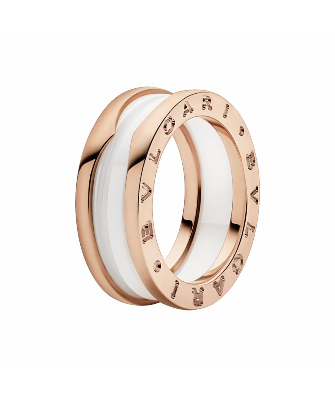 BVLGARI Белое кольцо из розового золота, фото 1
