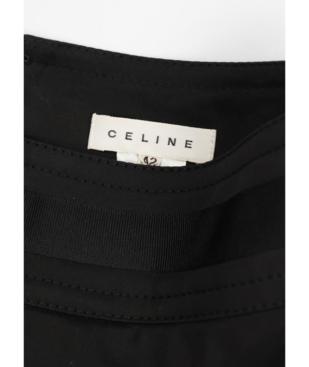 CELINE Черная хлопковая юбка мини, фото 5