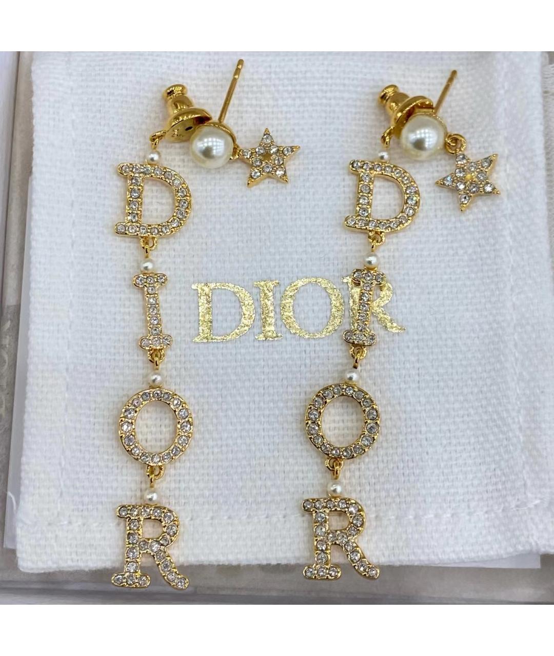 CHRISTIAN DIOR Золотые серьги, фото 6