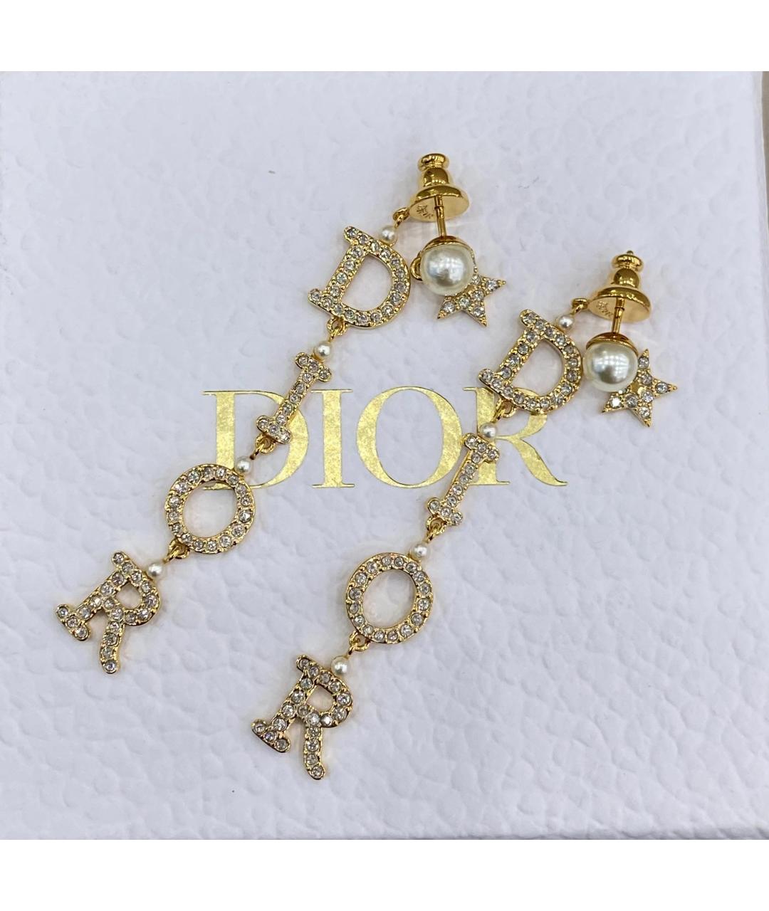 CHRISTIAN DIOR Золотые серьги, фото 5