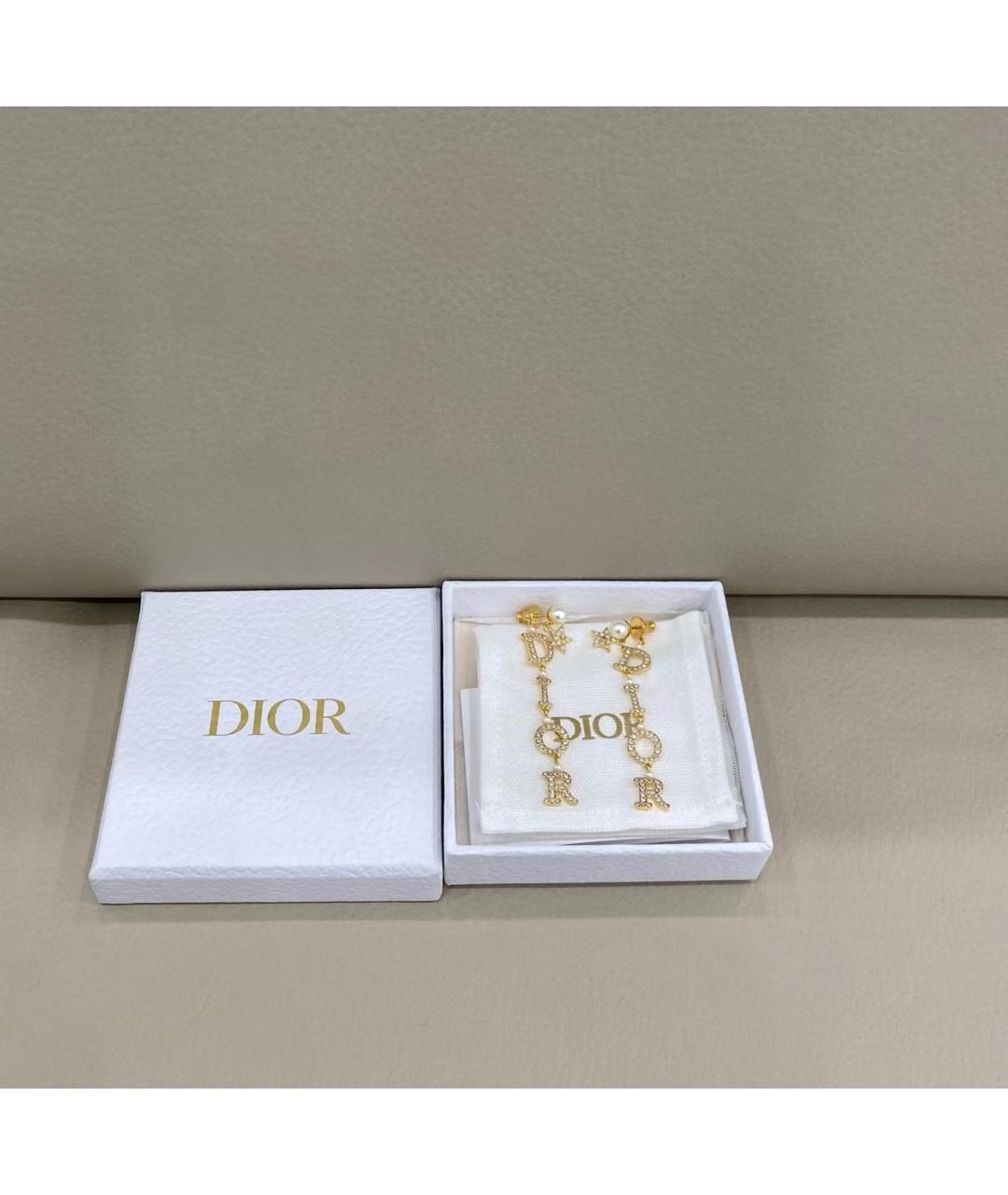 CHRISTIAN DIOR Золотые серьги, фото 3
