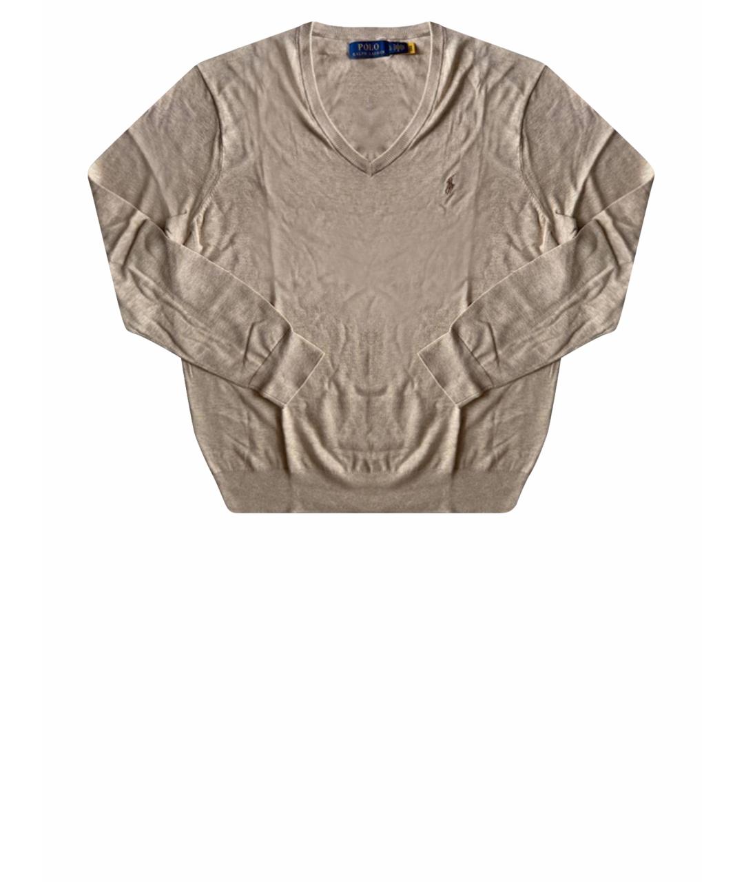 POLO RALPH LAUREN Горчичный хлопковый джемпер / свитер, фото 1