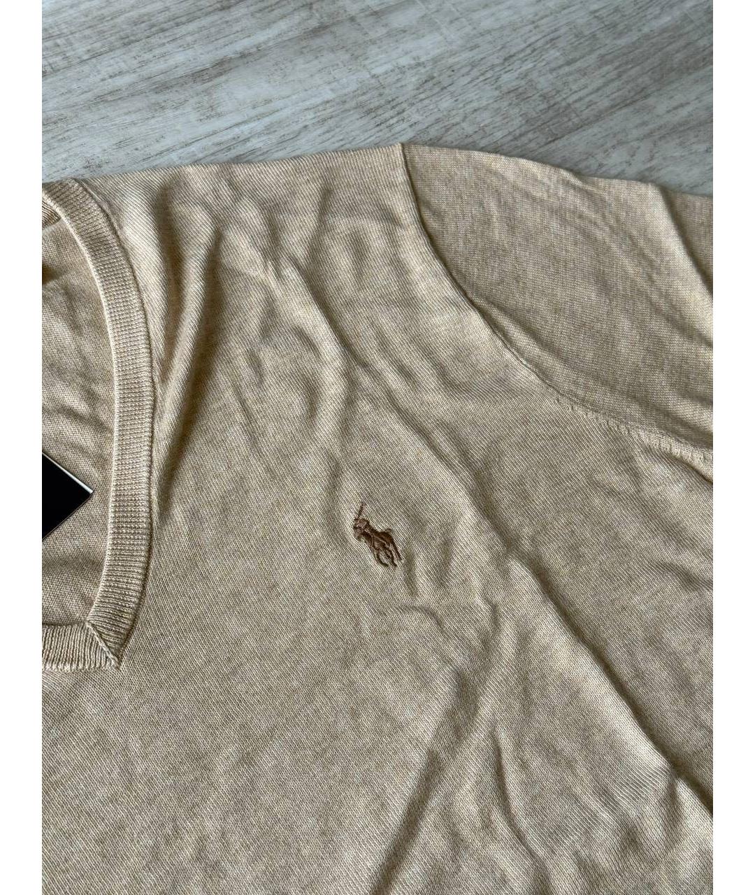POLO RALPH LAUREN Горчичный хлопковый джемпер / свитер, фото 2