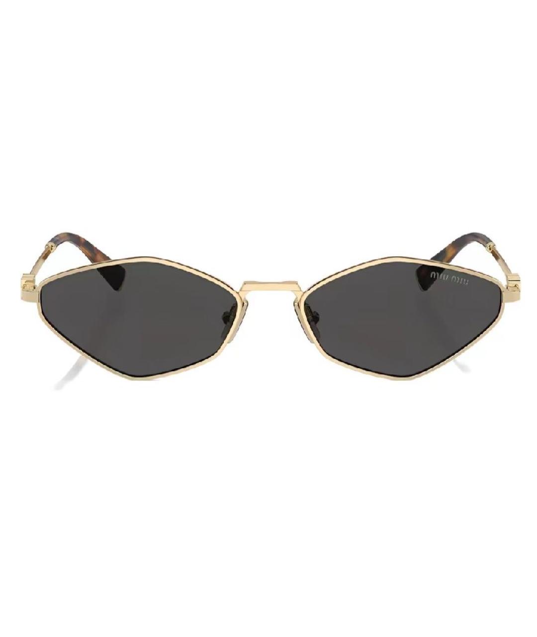MIU MIU Серые металлические солнцезащитные очки, фото 2