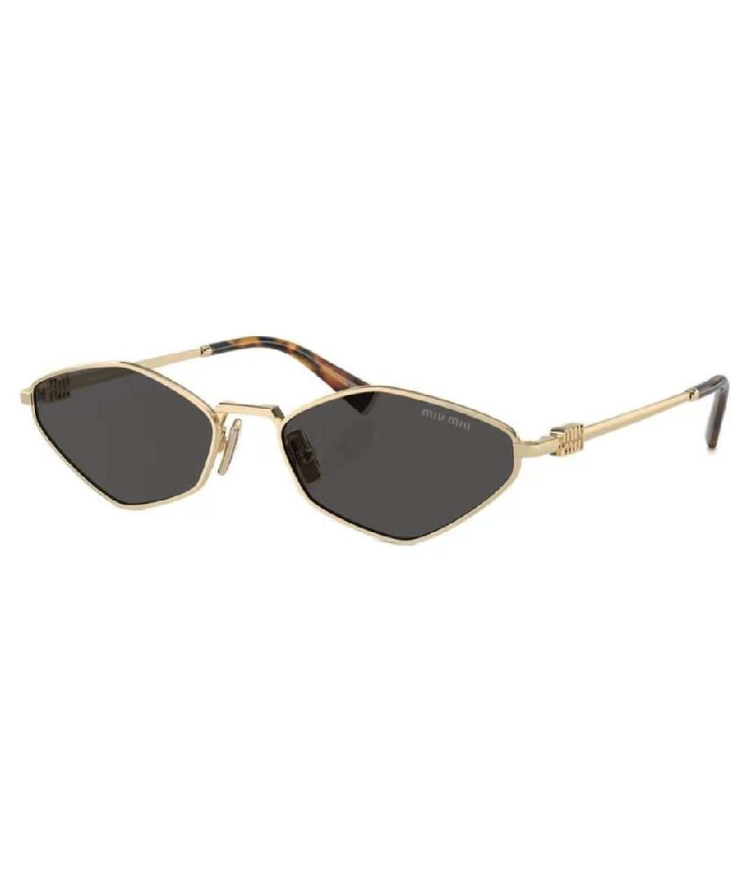 MIU MIU Серые металлические солнцезащитные очки, фото 4