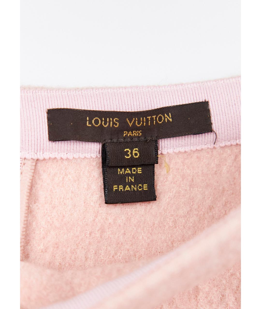 LOUIS VUITTON Розовая шерстяная юбка мини, фото 6