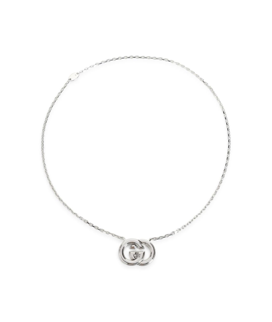 GUCCI Серебряное металлическое колье, фото 1