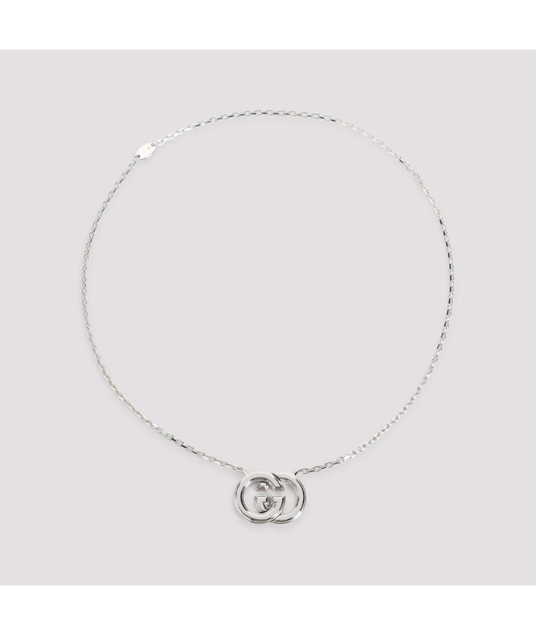 GUCCI Серебряное металлическое колье, фото 2