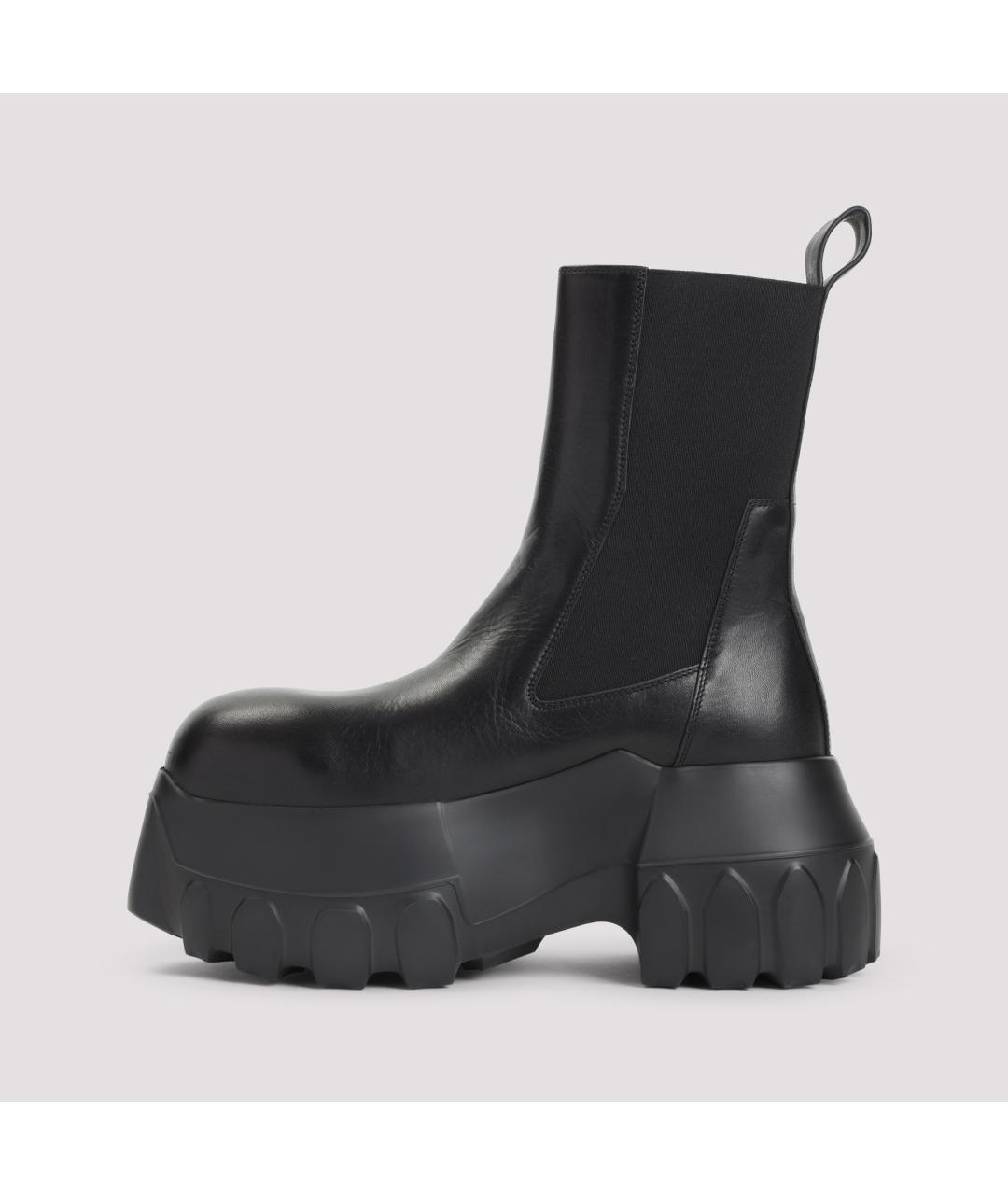 RICK OWENS Черные кожаные ботинки, фото 4