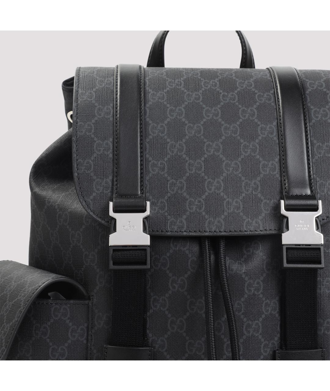 GUCCI Черный тканевый рюкзак, фото 6