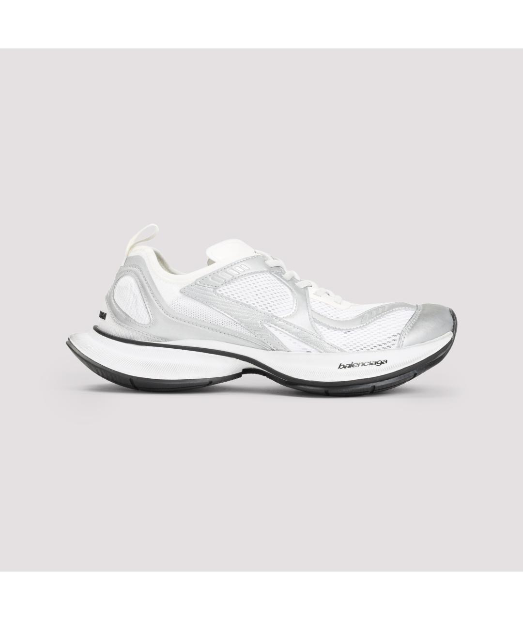 BALENCIAGA Белые синтетические низкие кроссовки / кеды, фото 3
