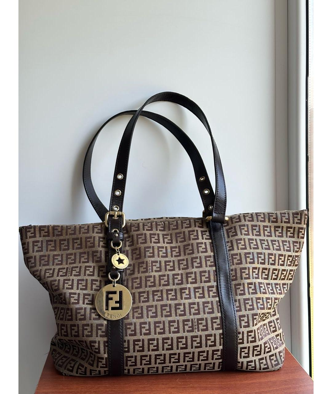 FENDI Коричневая сумка тоут, фото 4