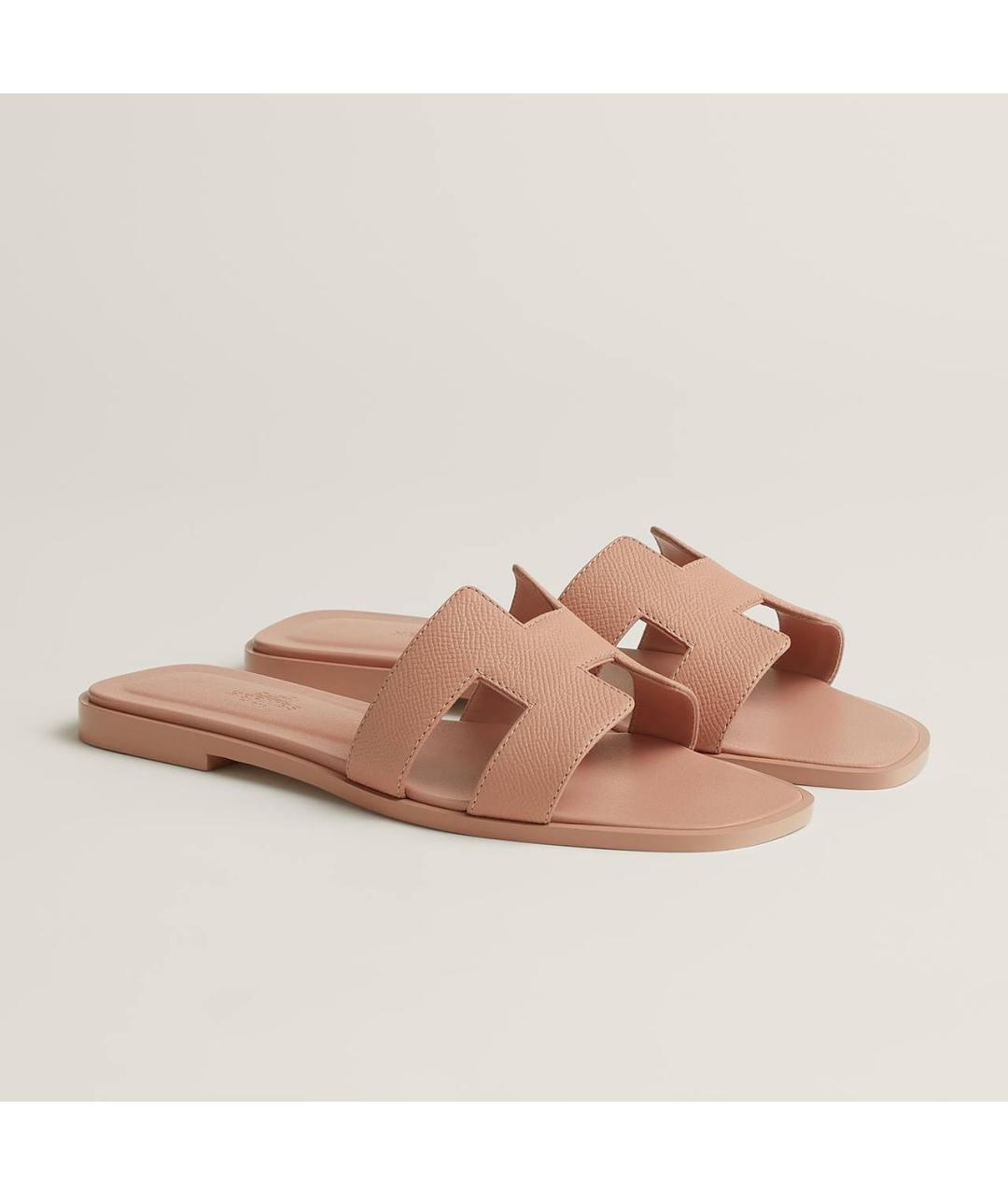 HERMES Кожаные шлепанцы, фото 3
