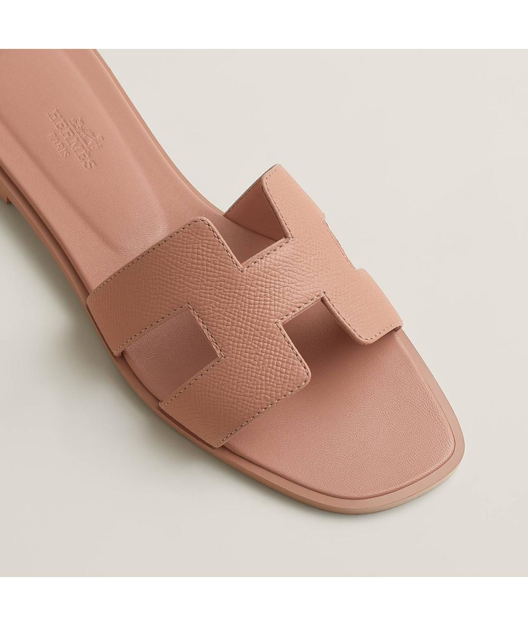 HERMES Кожаные шлепанцы, фото 4