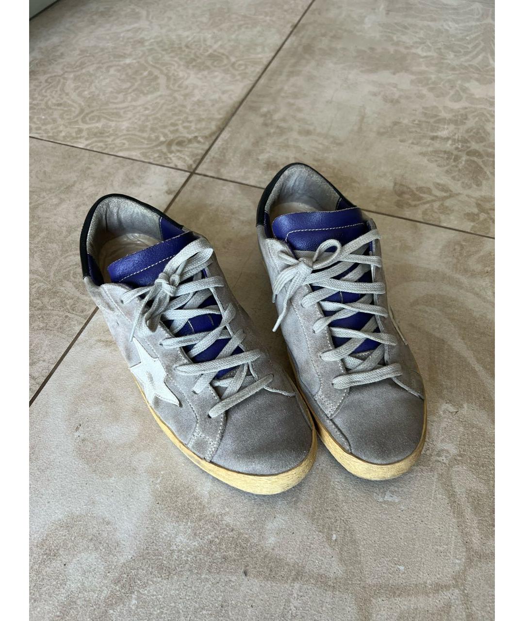 GOLDEN GOOSE DELUXE BRAND Серые замшевые кеды, фото 3