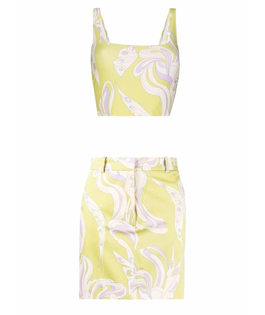 EMILIO PUCCI Мульти шелковый костюм с юбками, фото 1