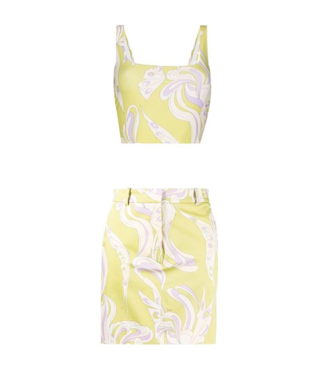 EMILIO PUCCI Мульти шелковый костюм с юбками, фото 9