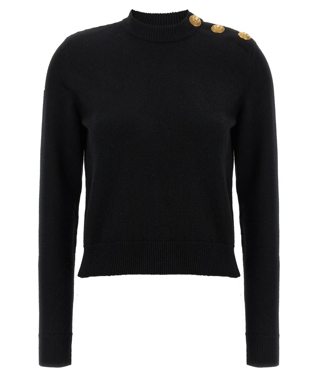 BALMAIN Черный кашемировый джемпер / свитер, фото 1