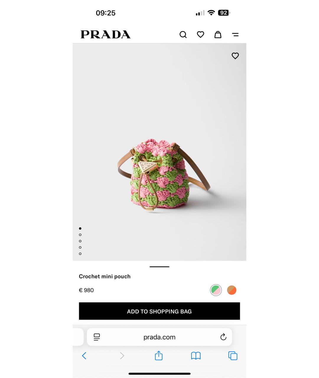 PRADA Розовая сумка через плечо, фото 4