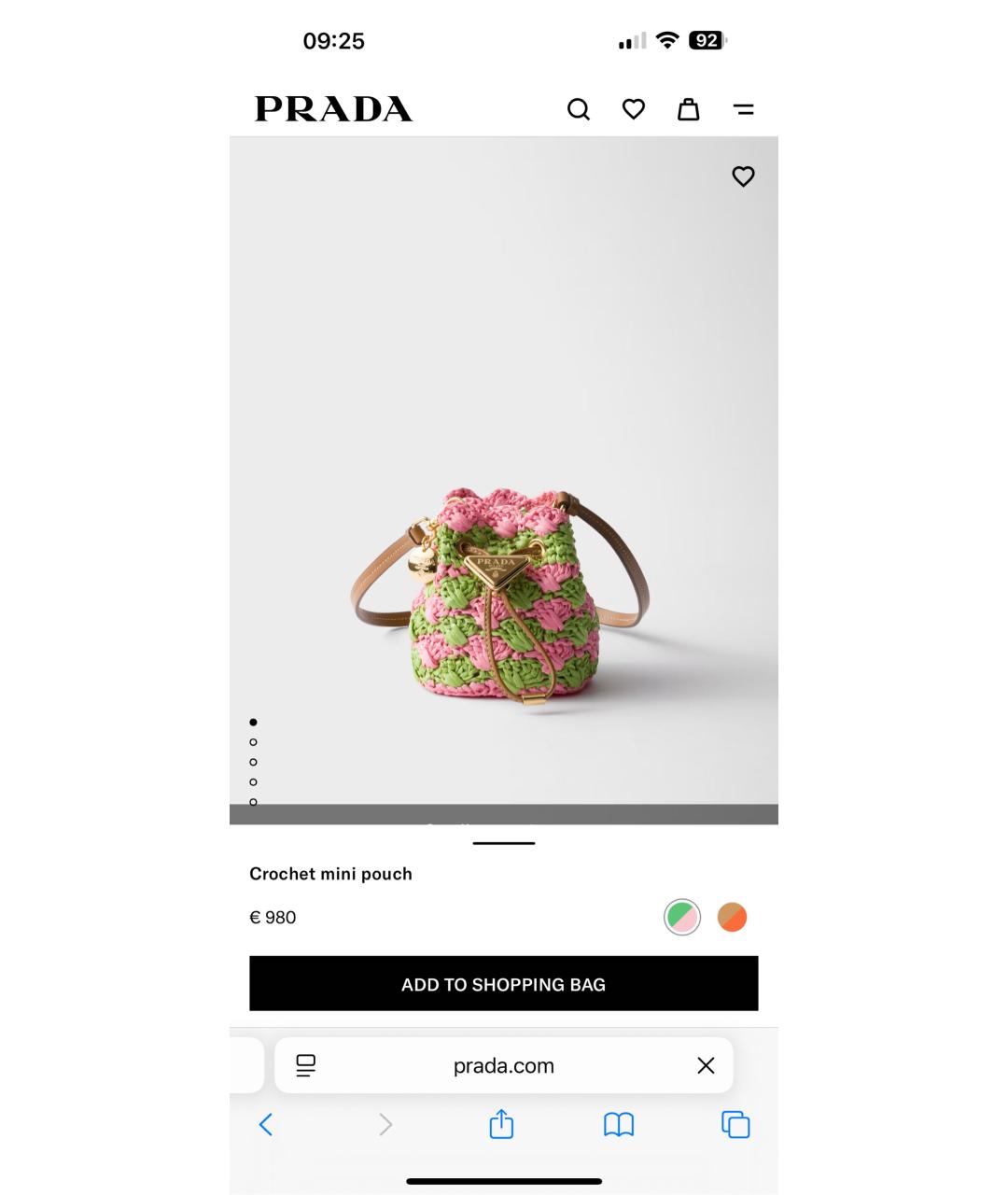 PRADA Розовая сумка через плечо, фото 3