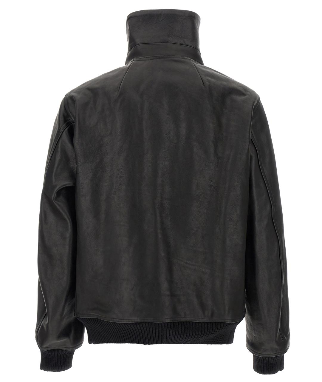 RICK OWENS Черная кожаная куртка, фото 2