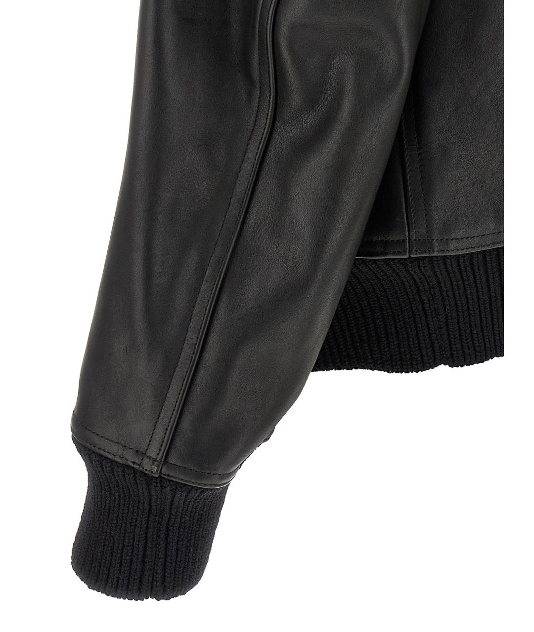 RICK OWENS Черная кожаная куртка, фото 4