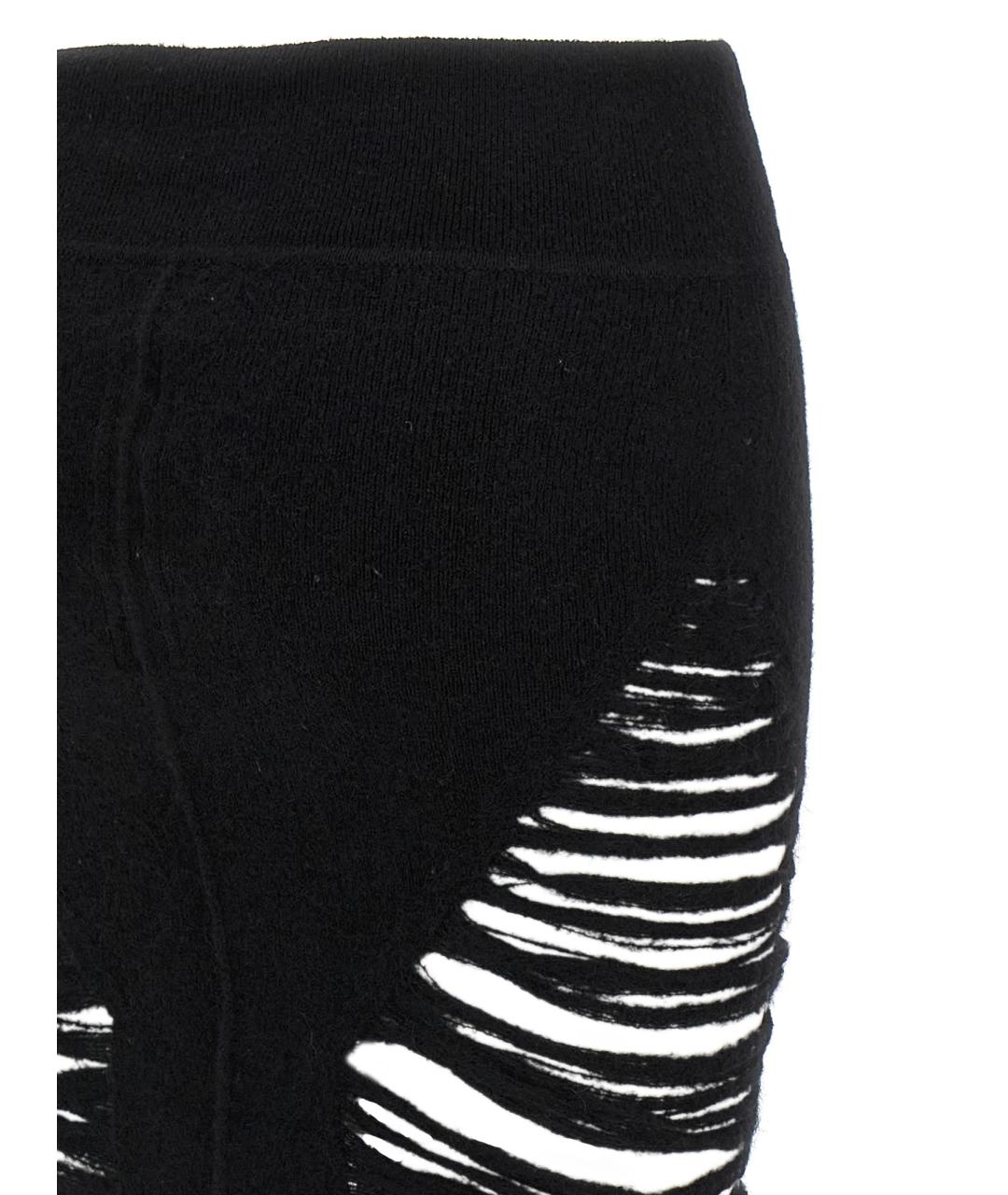 RICK OWENS Черная кашемировая юбка миди, фото 4