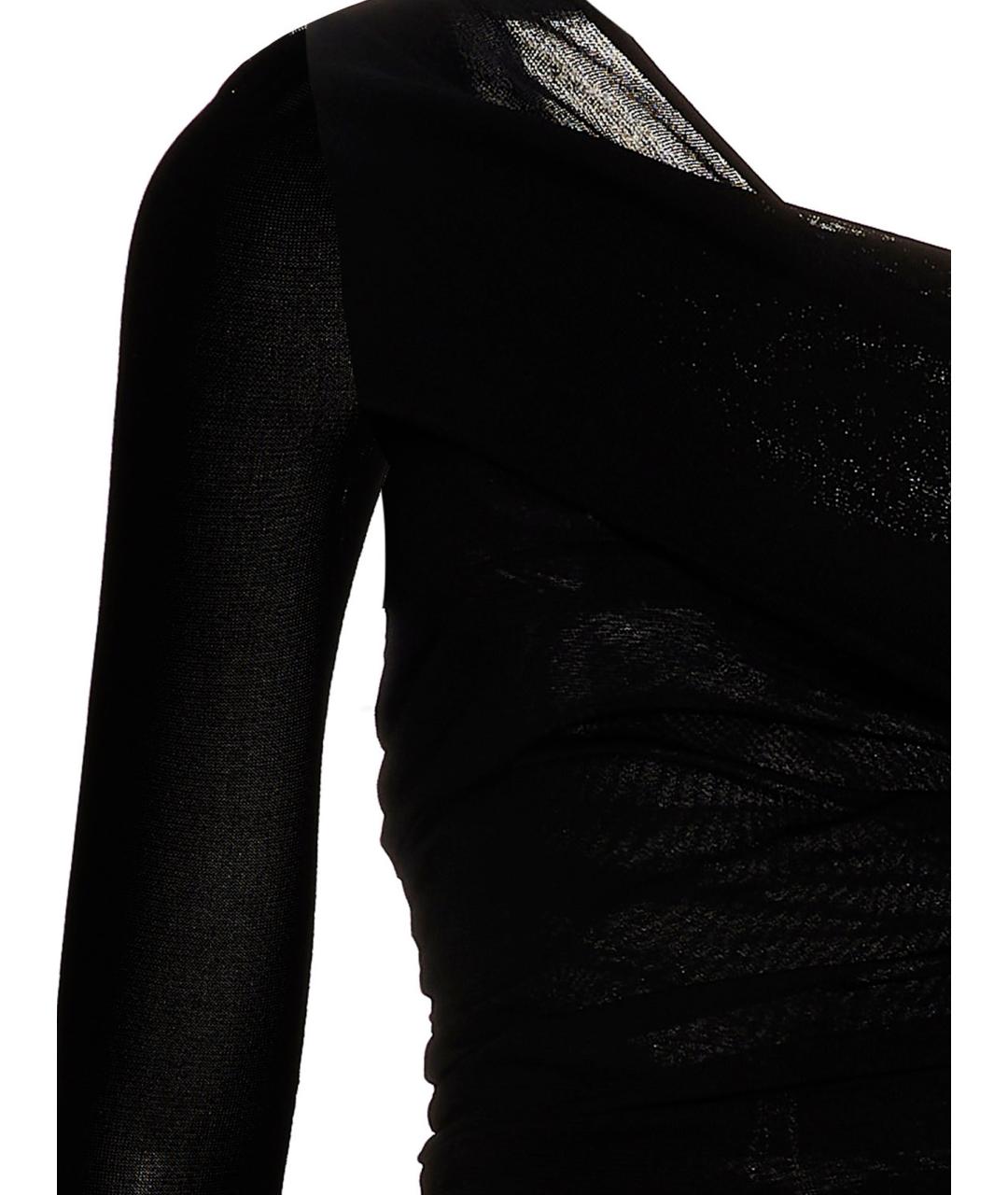 SAINT LAURENT Черное вискозное вечернее платье, фото 3