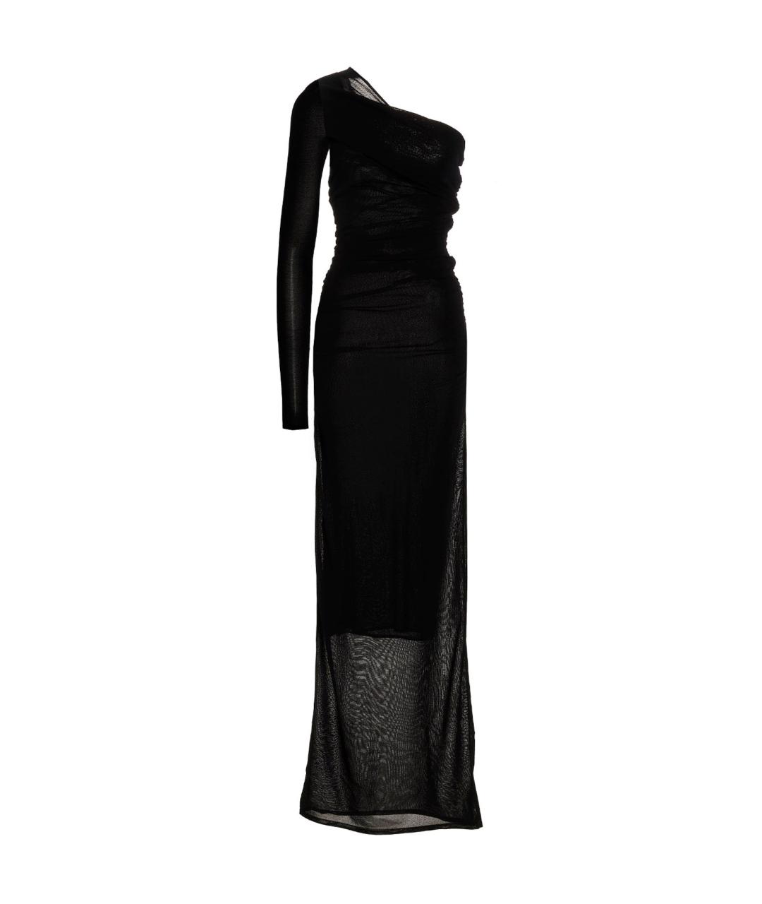 SAINT LAURENT Черное вискозное вечернее платье, фото 1