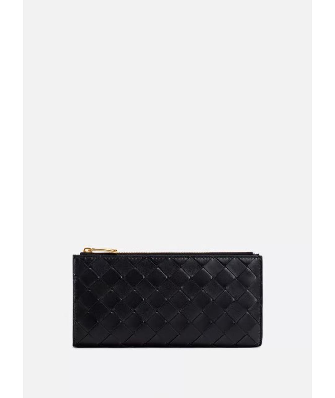 BOTTEGA VENETA Черный кожаный кошелек, фото 3