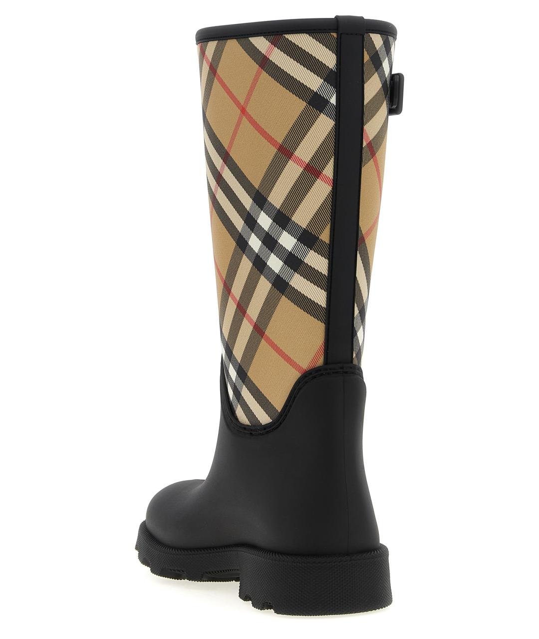 BURBERRY Черные резиновые сапоги, фото 3