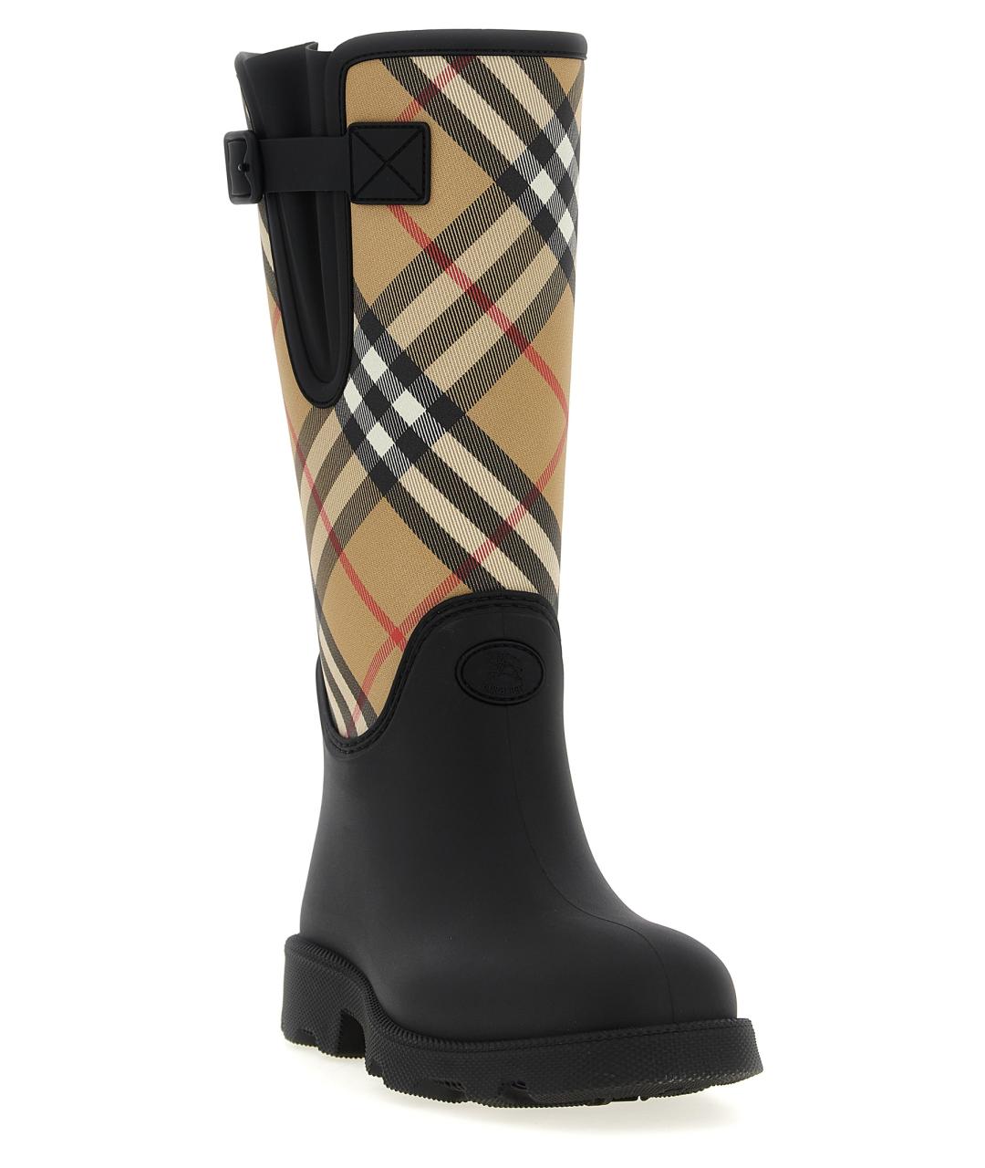 BURBERRY Черные резиновые сапоги, фото 2