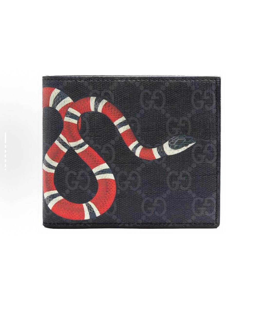 GUCCI Черный кожаный кошелек, фото 7