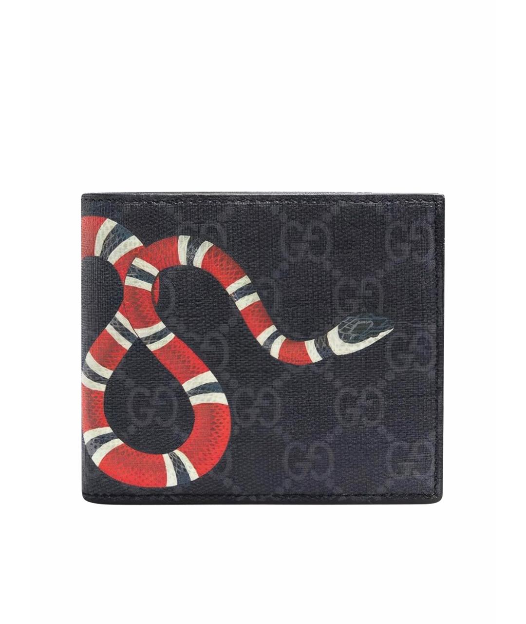 GUCCI Черный кожаный кошелек, фото 1