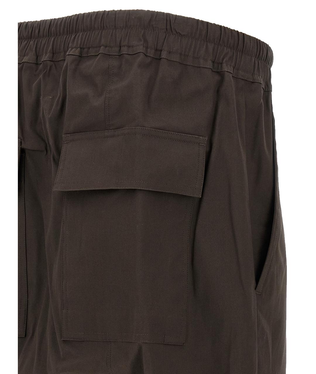 RICK OWENS Коричневые хлопковые повседневные брюки, фото 4