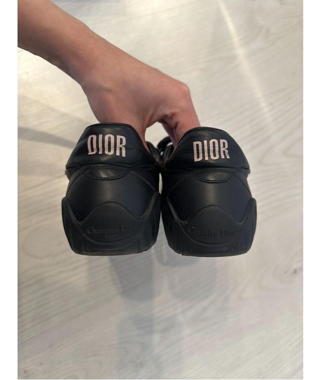 CHRISTIAN DIOR Черные кожаные кроссовки, фото 4