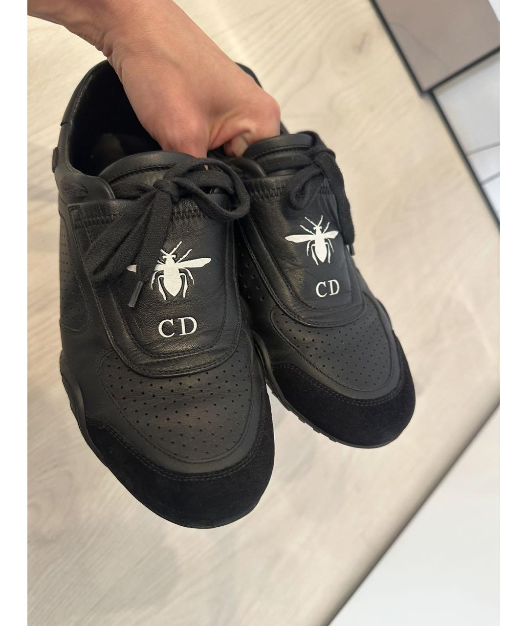 CHRISTIAN DIOR Черные кожаные кроссовки, фото 2