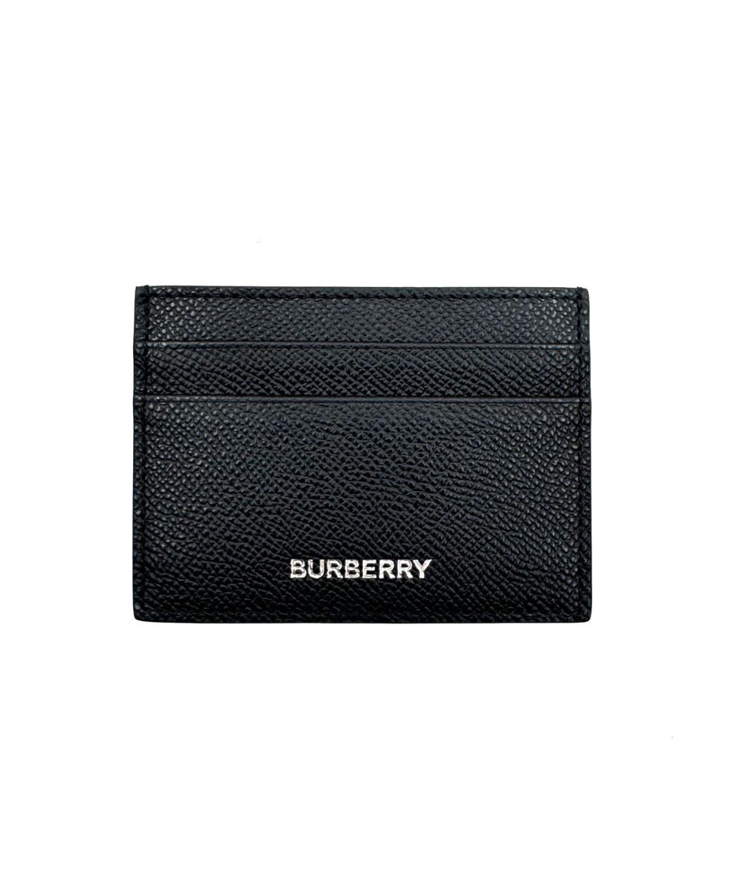 BURBERRY Черный кожаный кардхолдер, фото 1
