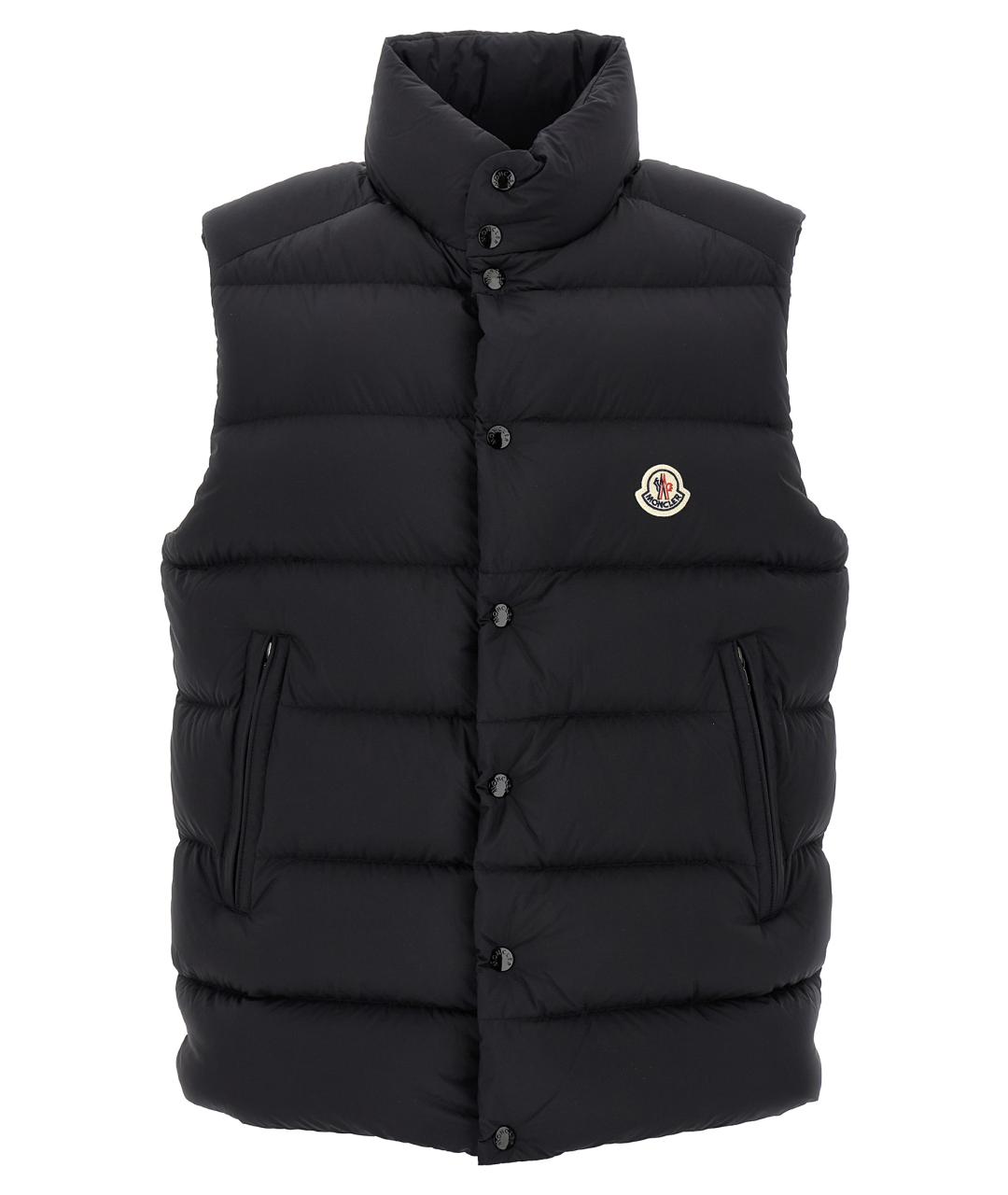 MONCLER Черная полиамидовая жилетка, фото 1