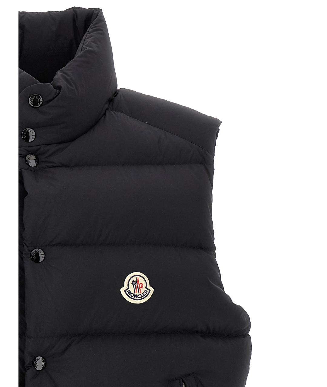 MONCLER Черная полиамидовая жилетка, фото 3