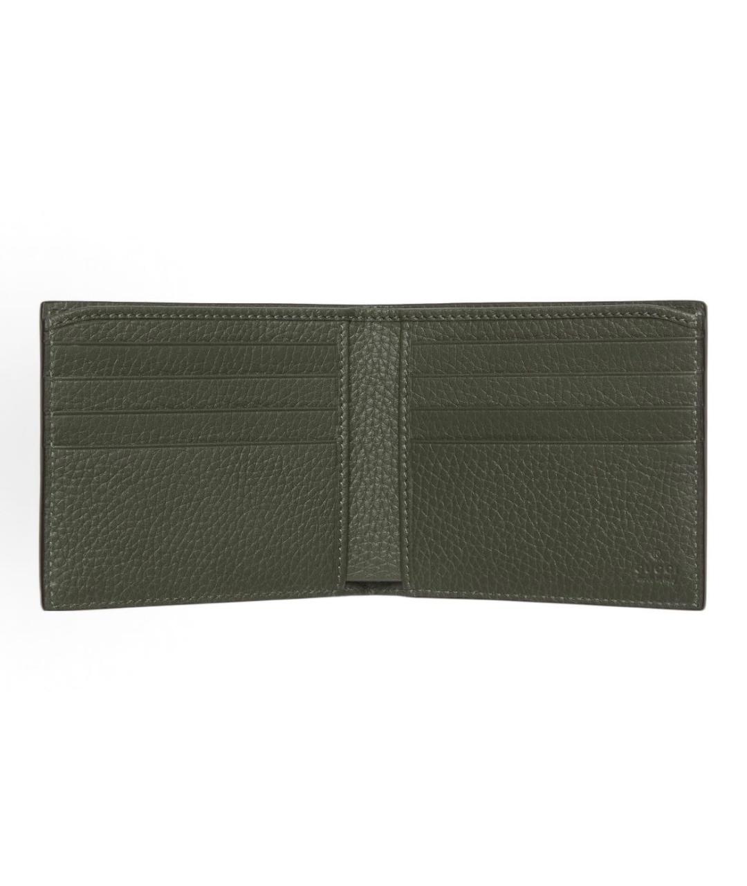 GUCCI Зеленый кожаный кошелек, фото 2