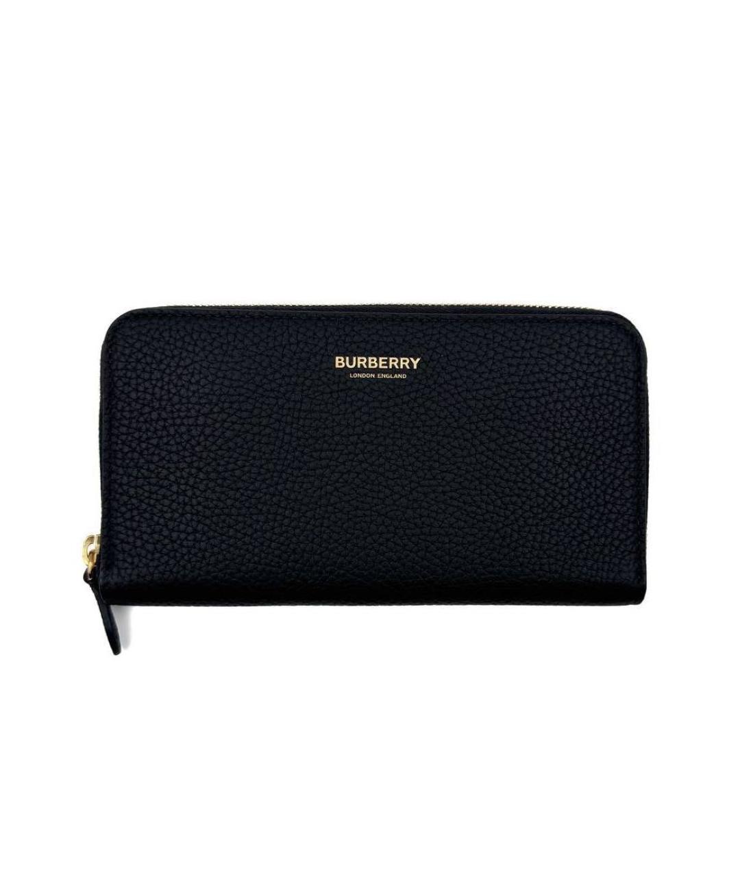 BURBERRY Черный кожаный кошелек, фото 4