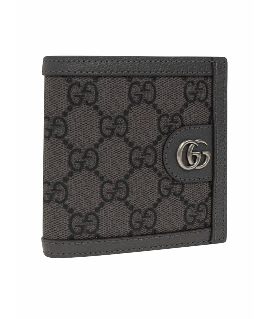 GUCCI Серый кожаный кошелек, фото 1