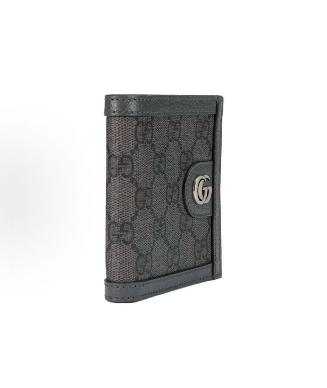 GUCCI Серый кожаный кошелек, фото 2