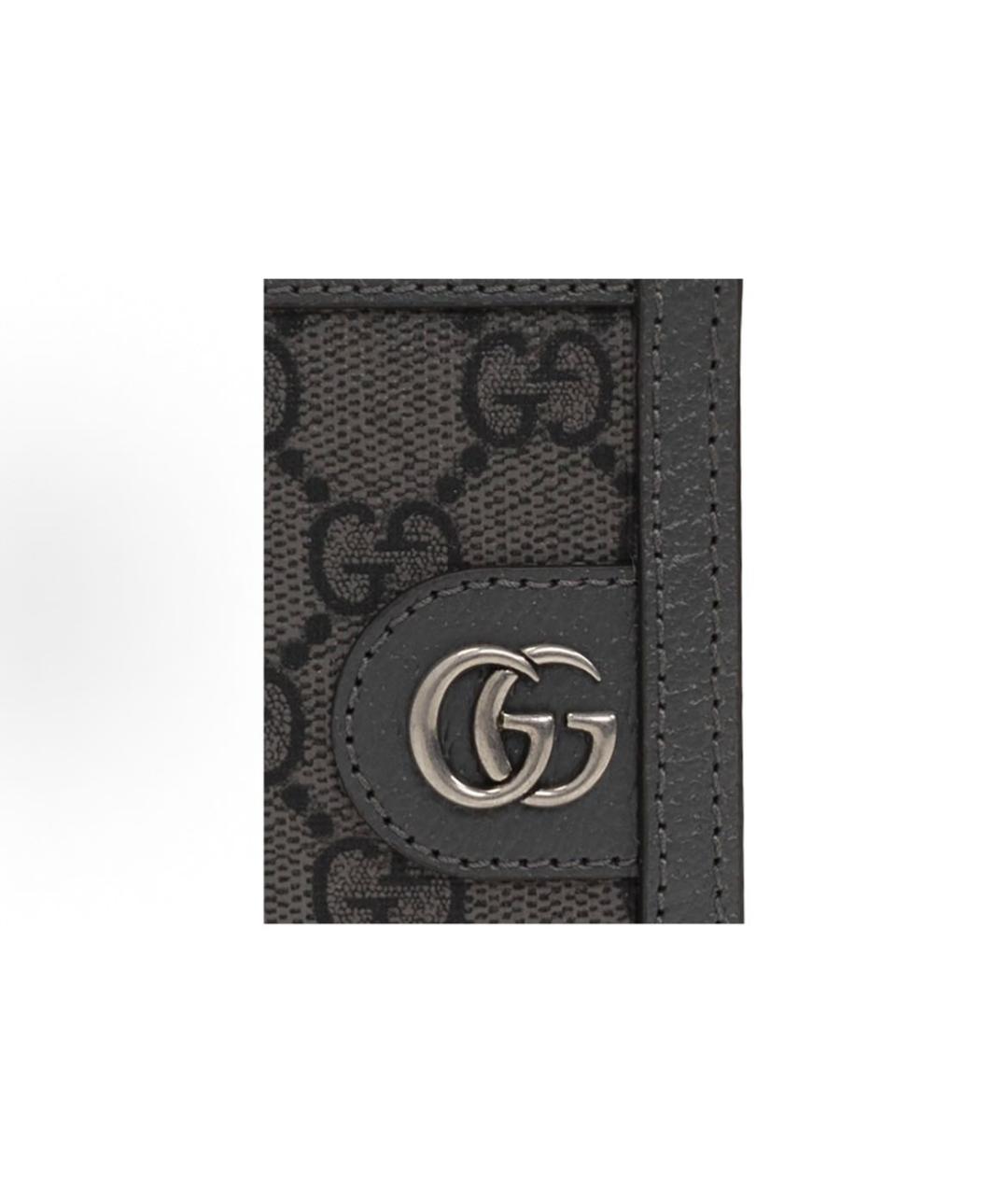 GUCCI Серый кожаный кошелек, фото 5
