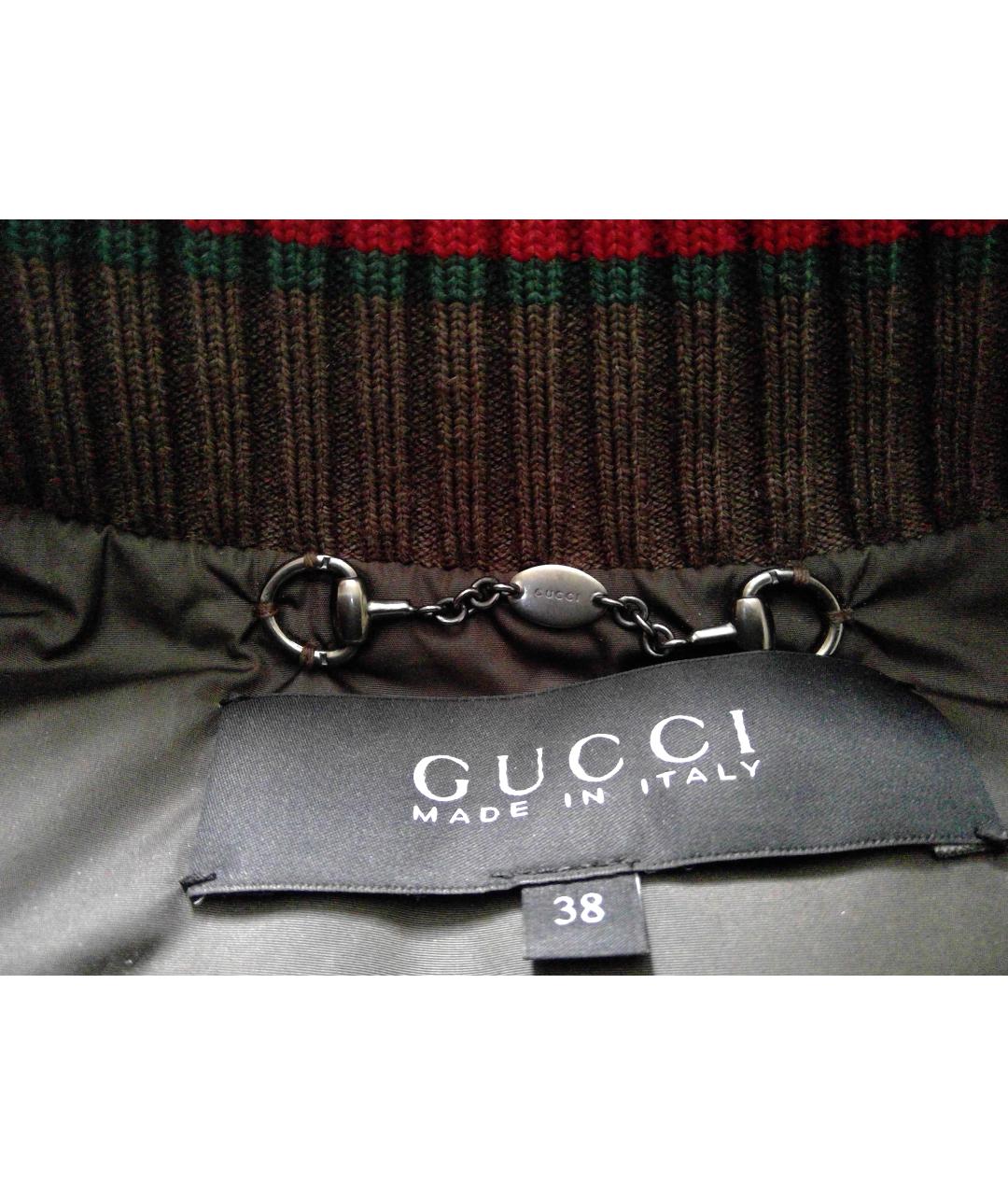 GUCCI Коричневая кожаная куртка, фото 3