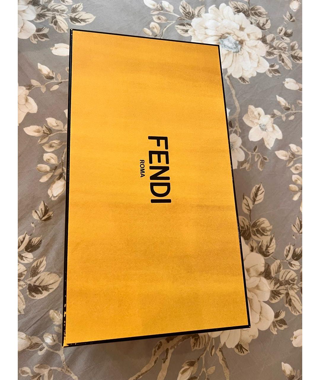 FENDI Черные кожаные лоферы, фото 8