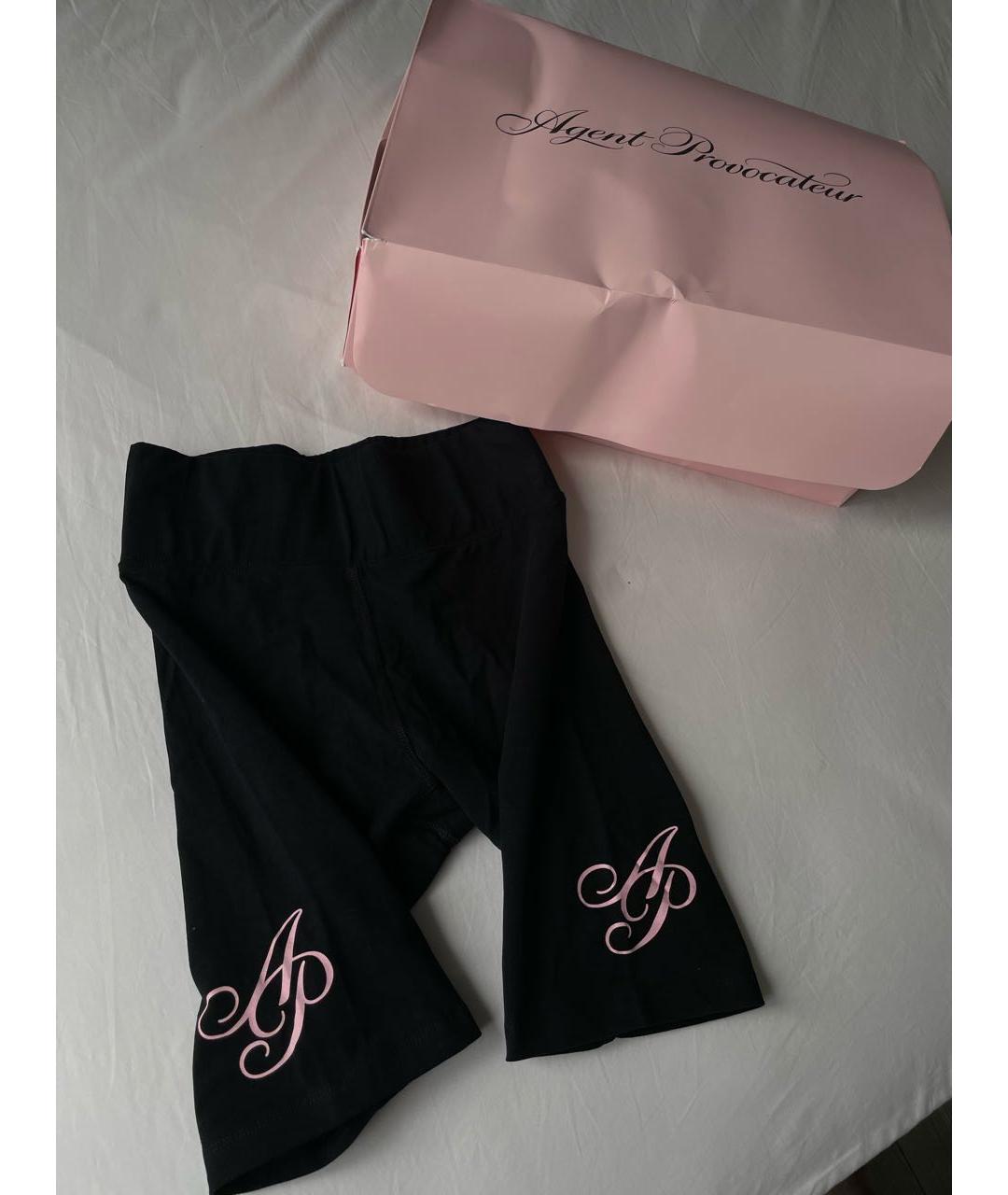 AGENT PROVOCATEUR Черные хлопковые спортивные брюки и шорты, фото 8