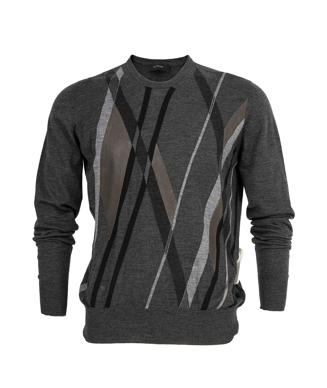 CORTIGIANI Серый шерстяной джемпер / свитер, фото 1